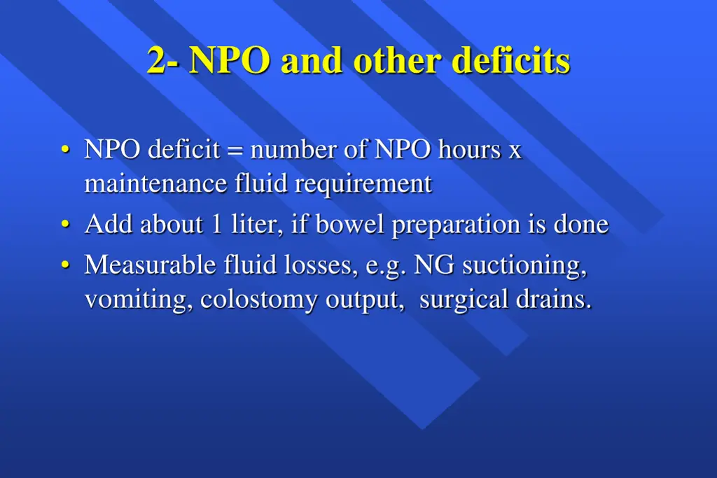 2 npo and other deficits