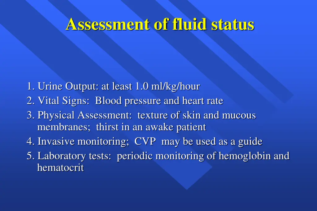 assessment of fluid status