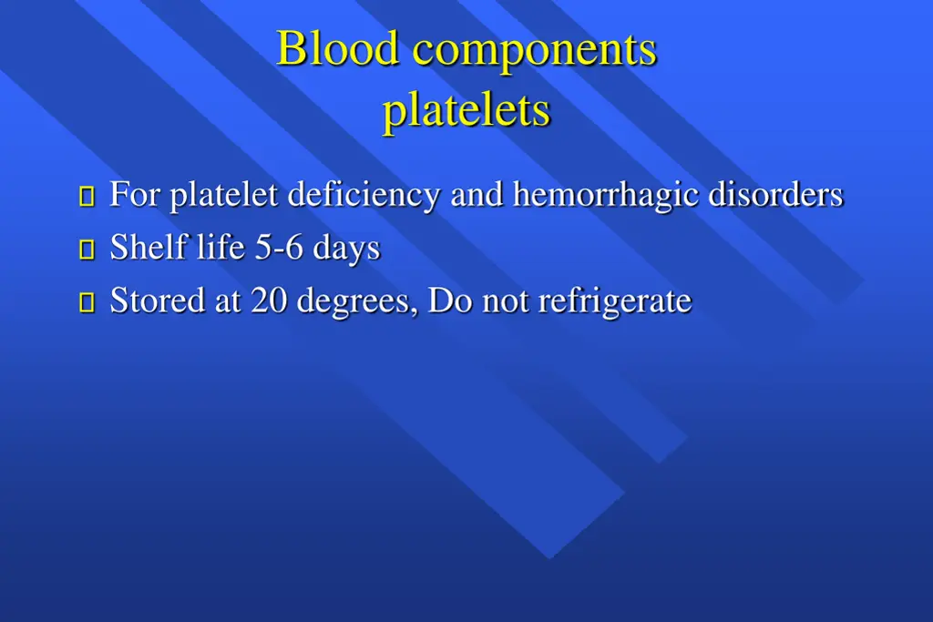 blood components platelets