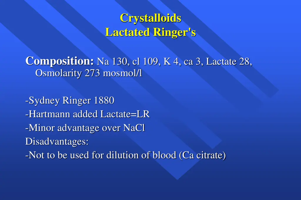 crystalloids lactated ringer s