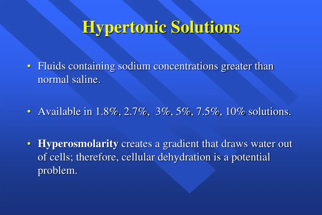 hypertonic solutions