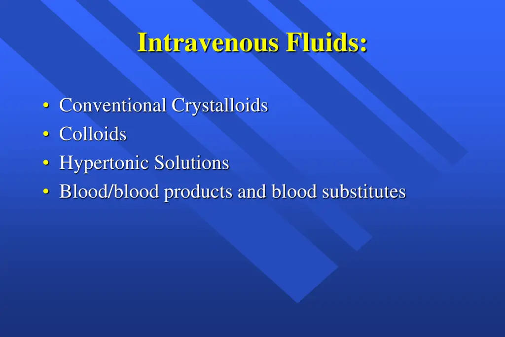 intravenous fluids