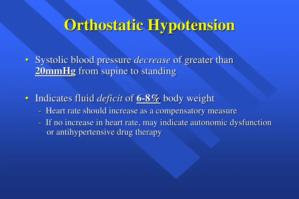 orthostatic hypotension