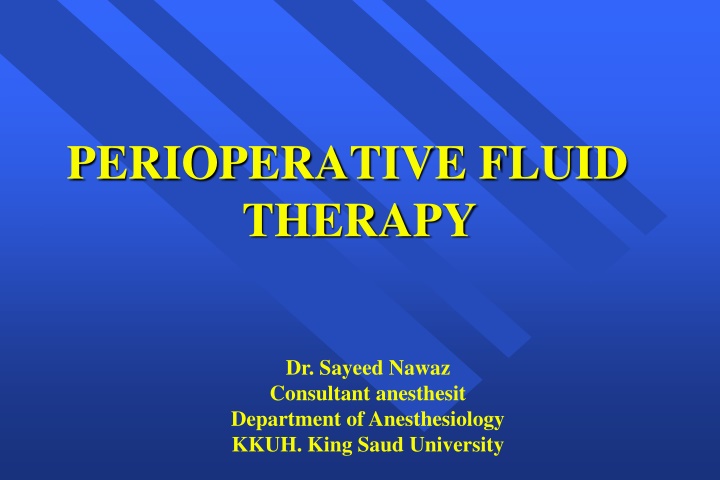 perioperative fluid therapy