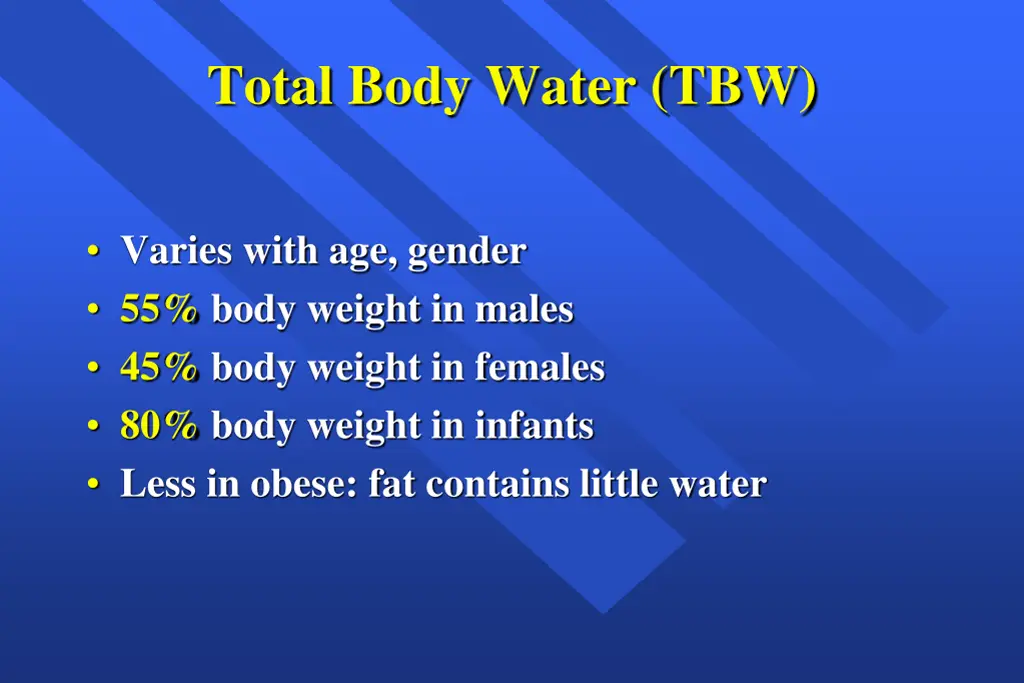 total body water tbw