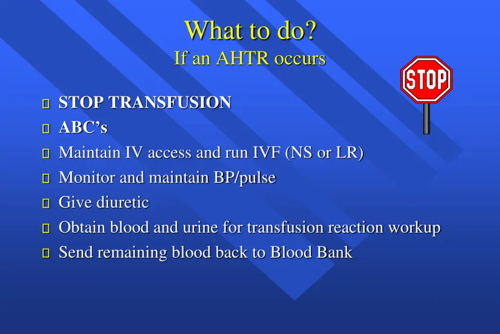 what to do if an ahtr occurs