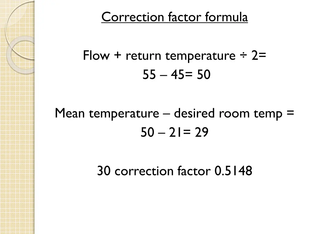 correction factor formula