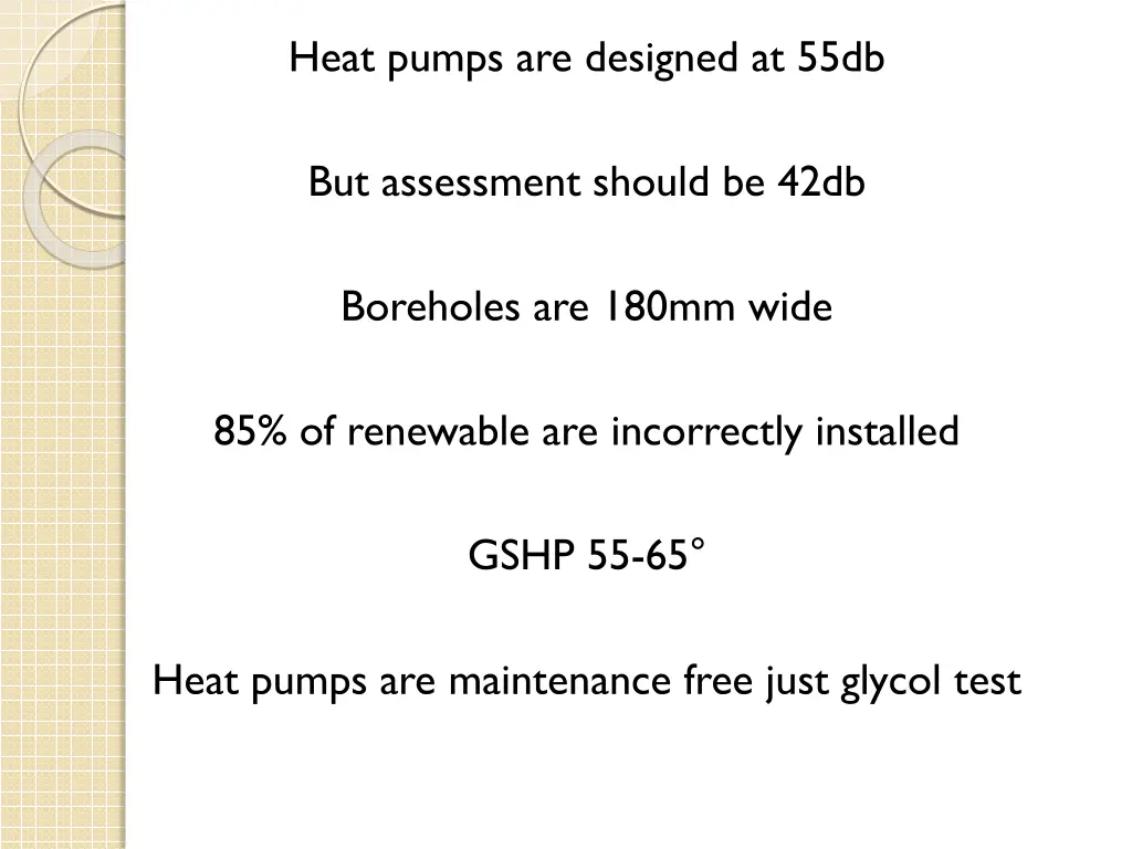 heat pumps are designed at 55db