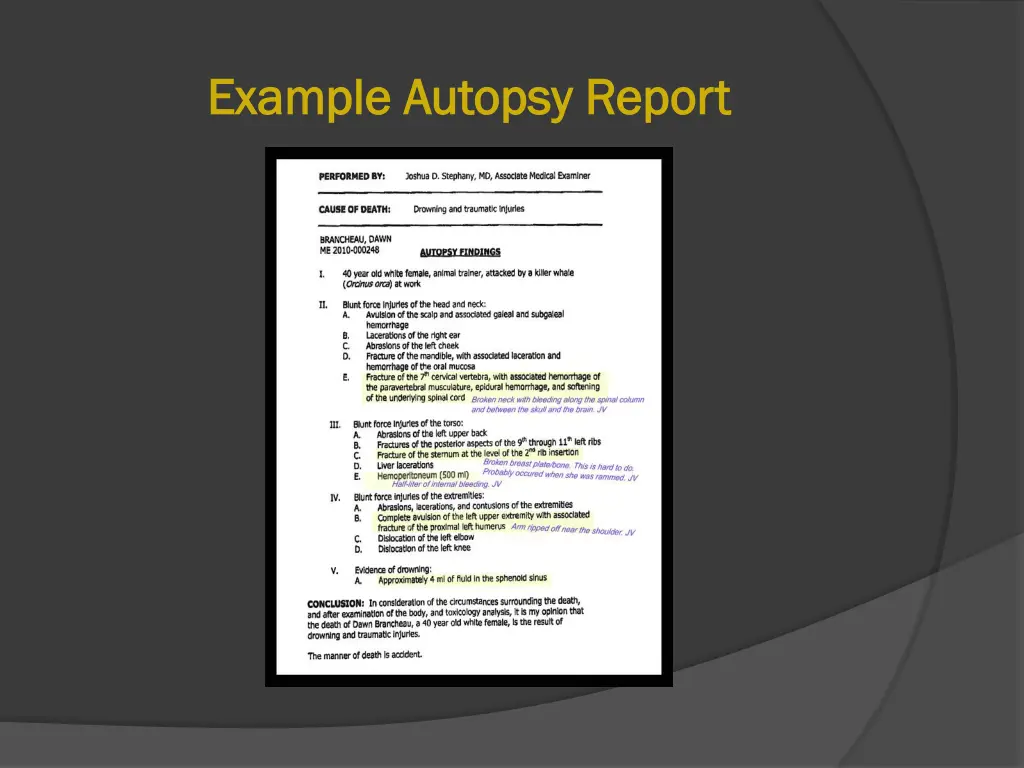 example autopsy report example autopsy report