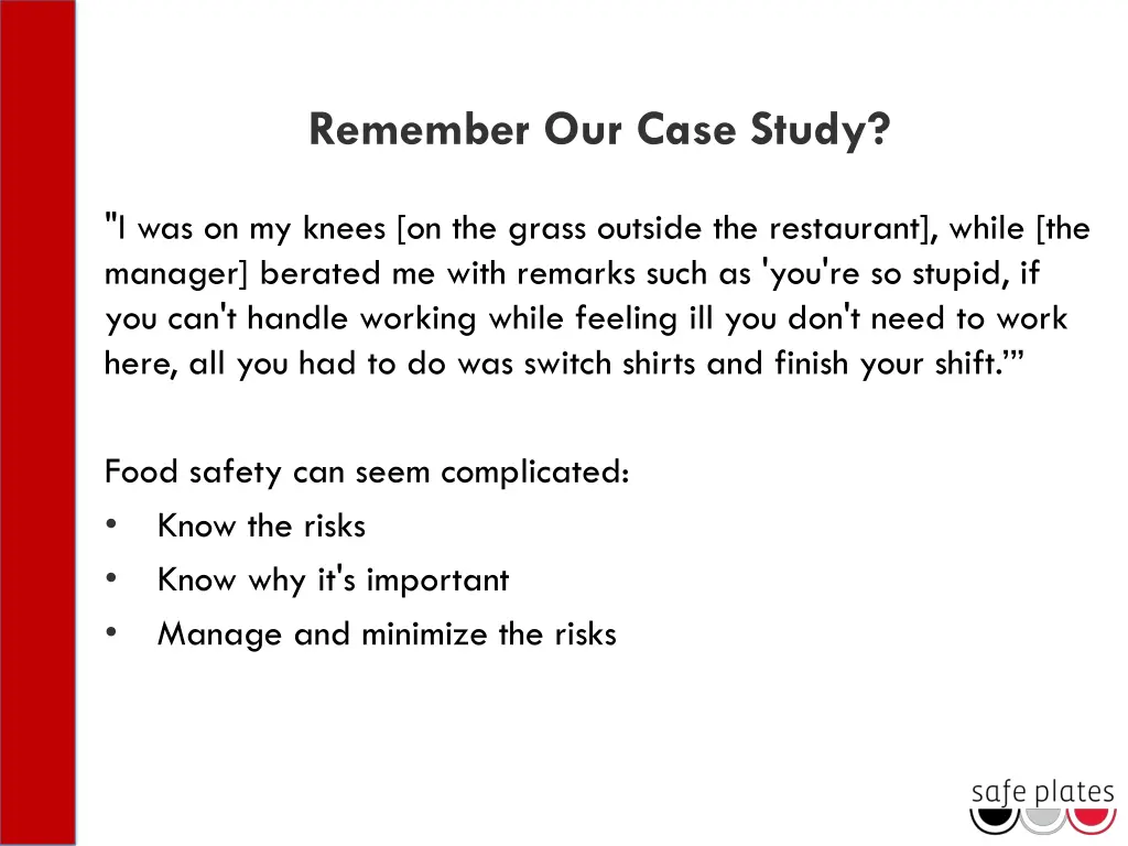 remember our case study