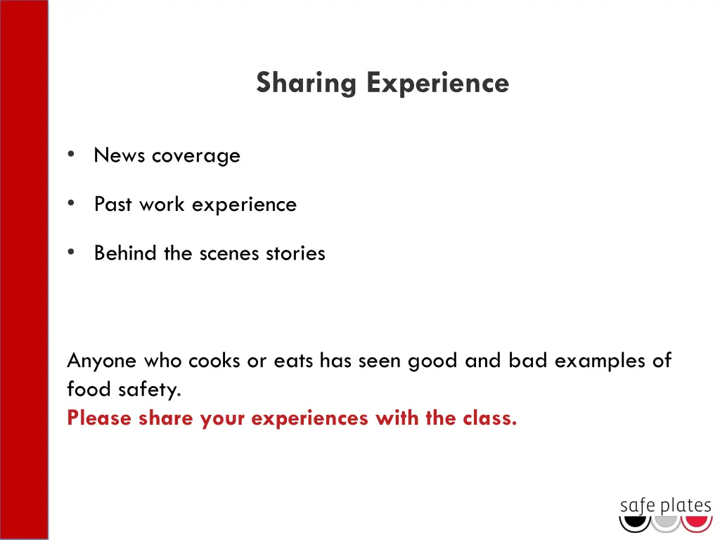 sharing experience