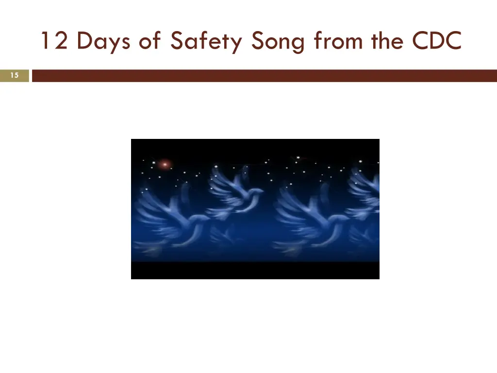 12 days of safety song from the cdc