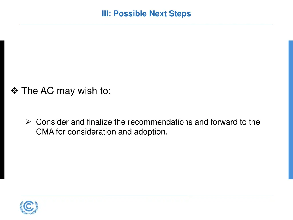 iii possible next steps