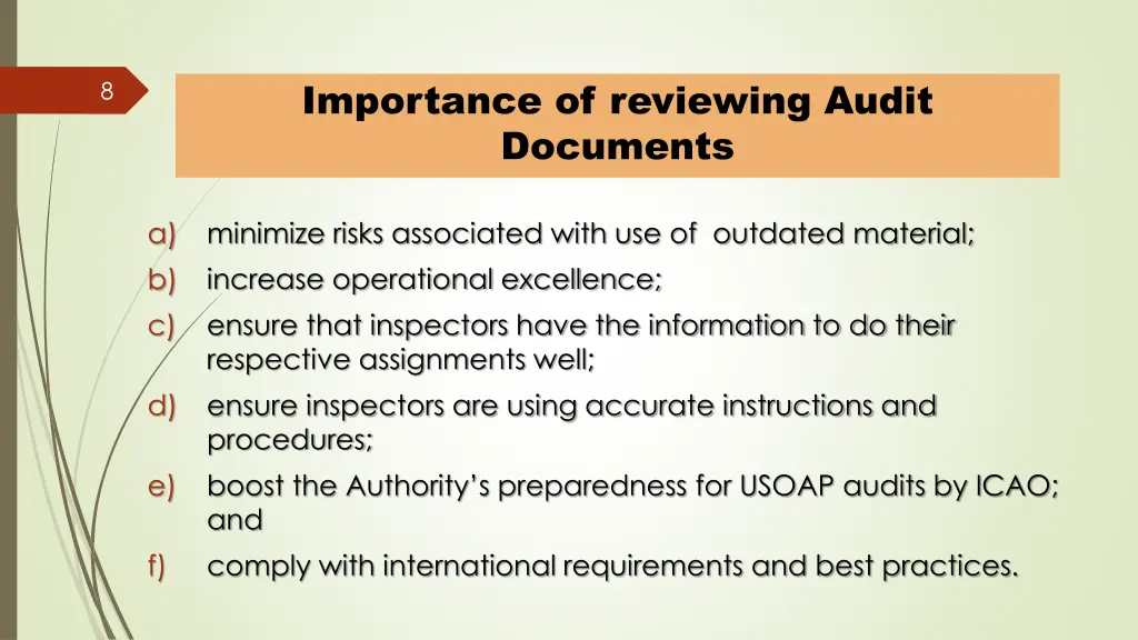 importance of reviewing audit documents