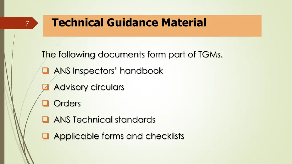 technical guidance material 1