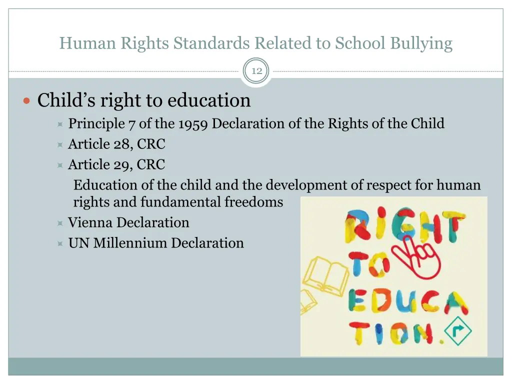 human rights standards related to school bullying 11