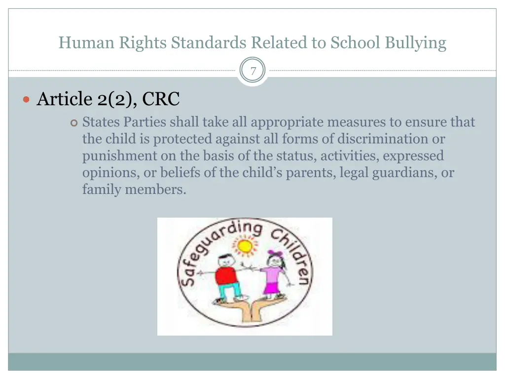 human rights standards related to school bullying 6