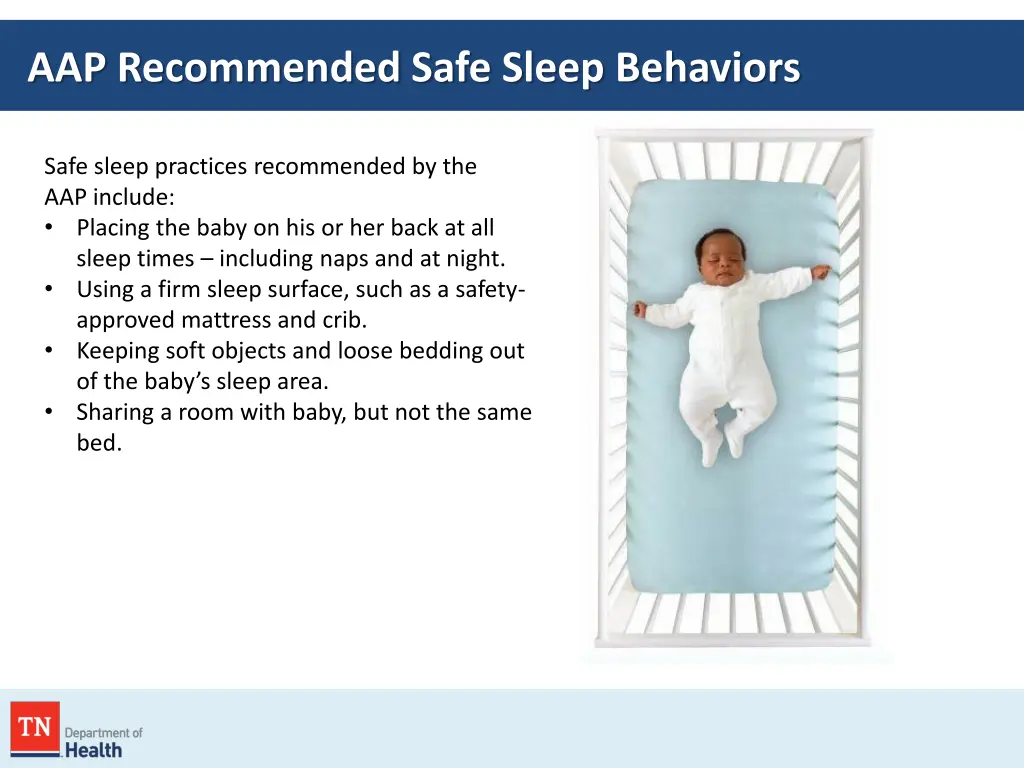 aap recommended safe sleep behaviors