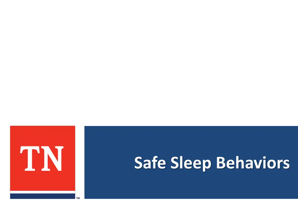 safe sleep behaviors