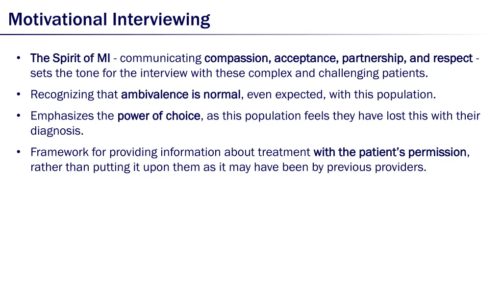 motivational interviewing