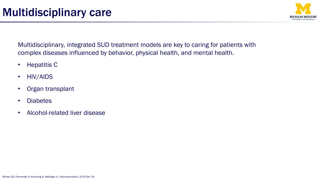 multidisciplinary care