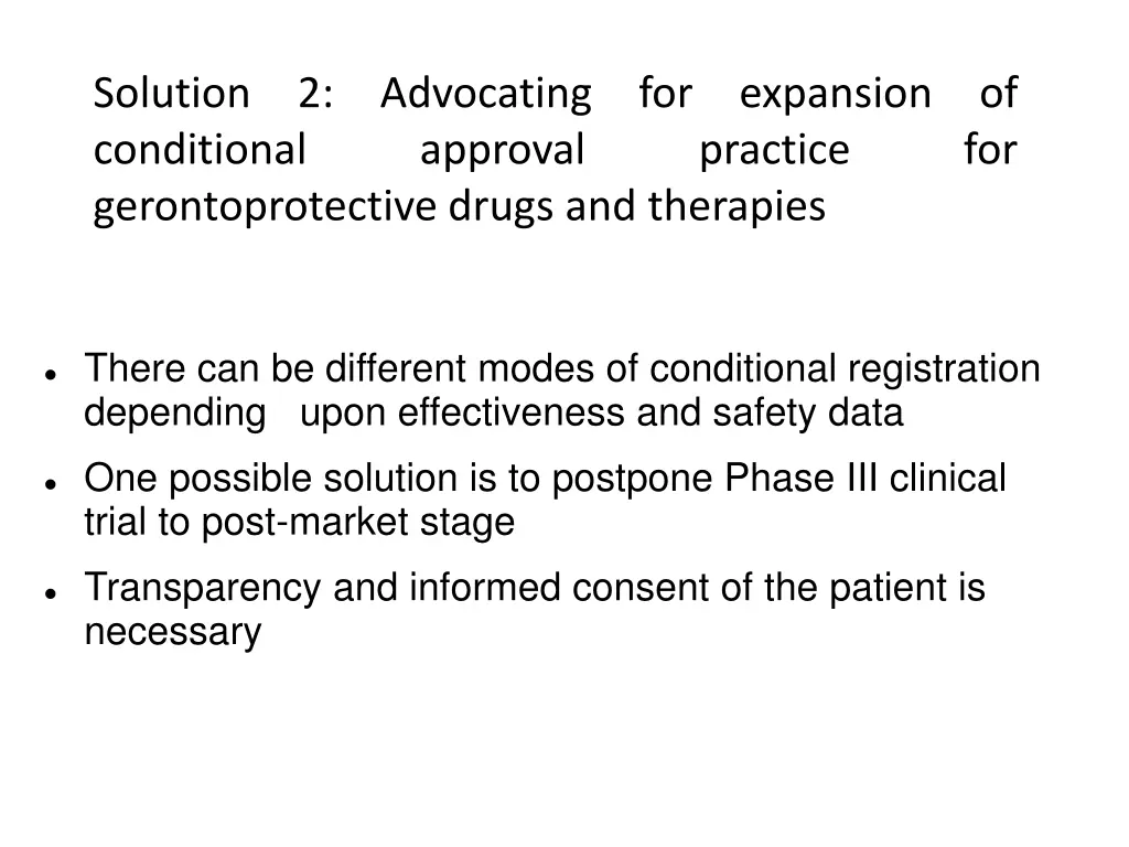 solution conditional gerontoprotective drugs