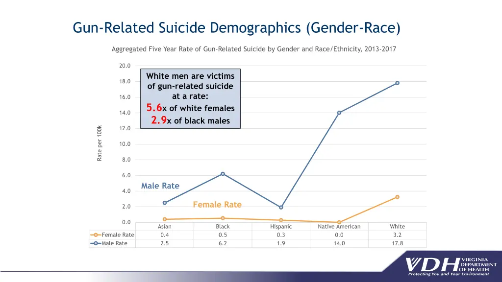 gun related suicide demographics gender race