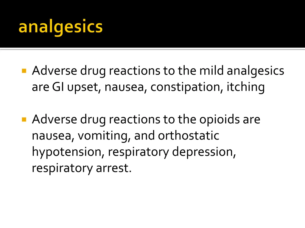 adverse drug reactions to the mild analgesics