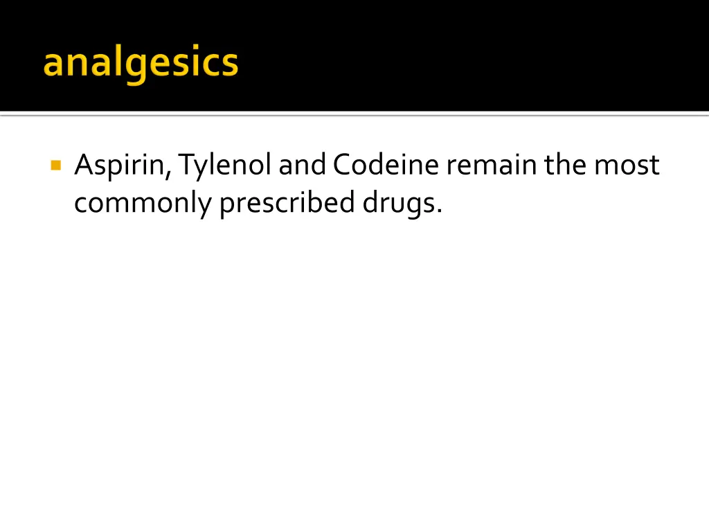 aspirin tylenol and codeine remain the most