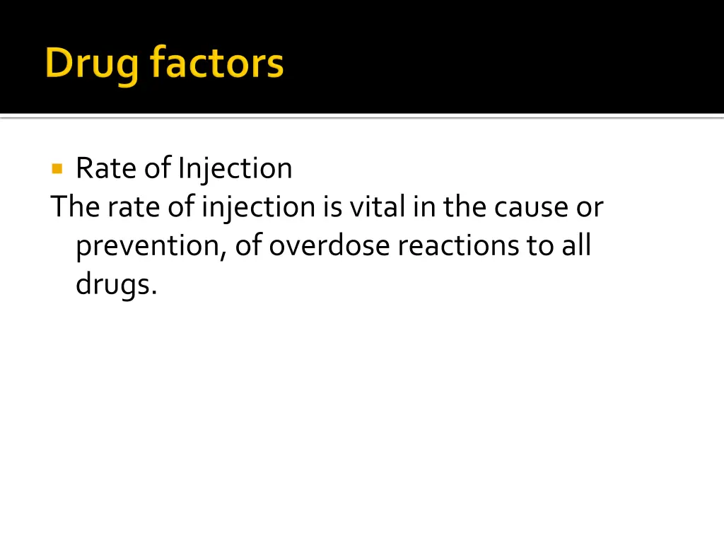 rate of injection the rate of injection is vital