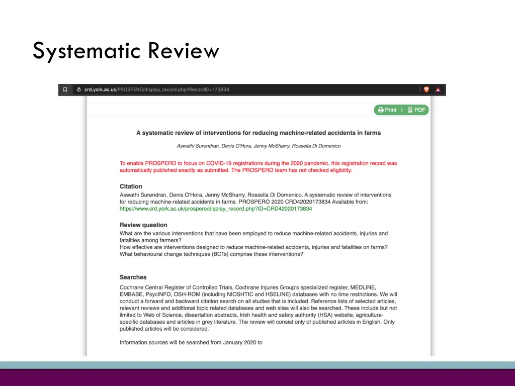 systematic review