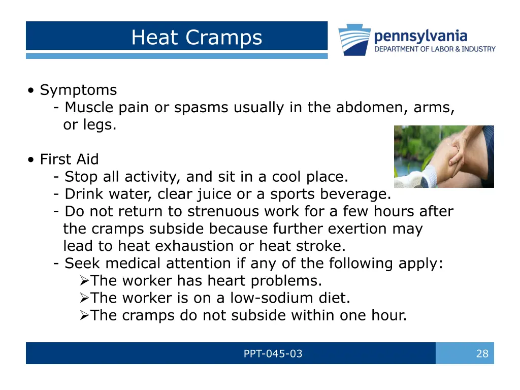 heat cramps