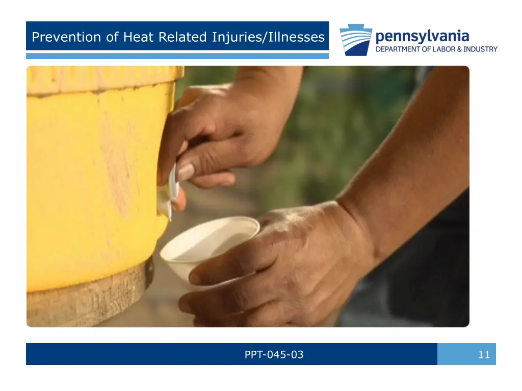 prevention of heat related injuries illnesses