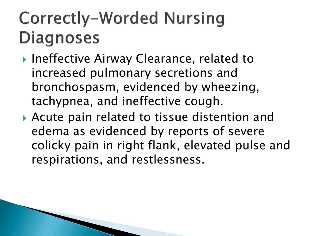 ineffective airway clearance related to increased