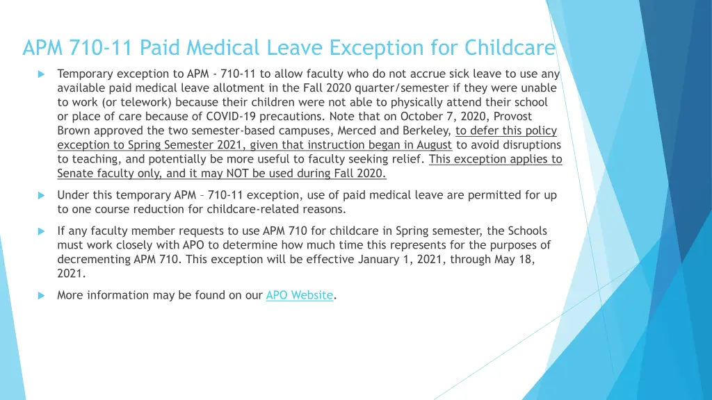 apm 710 11 paid medical leave exception