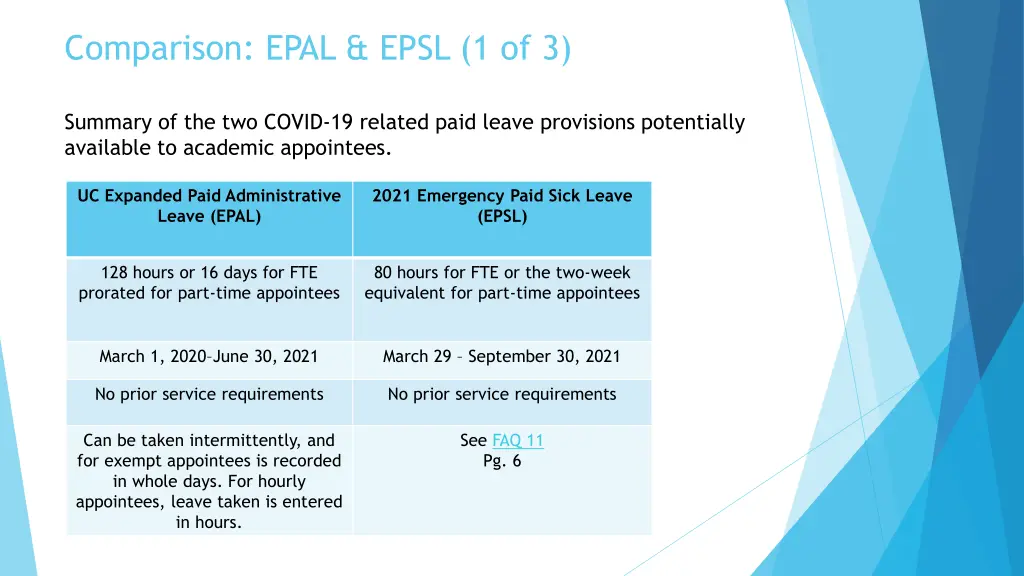 comparison epal epsl 1 of 3