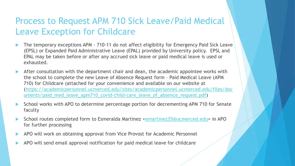 process to request apm 710 sick leave paid