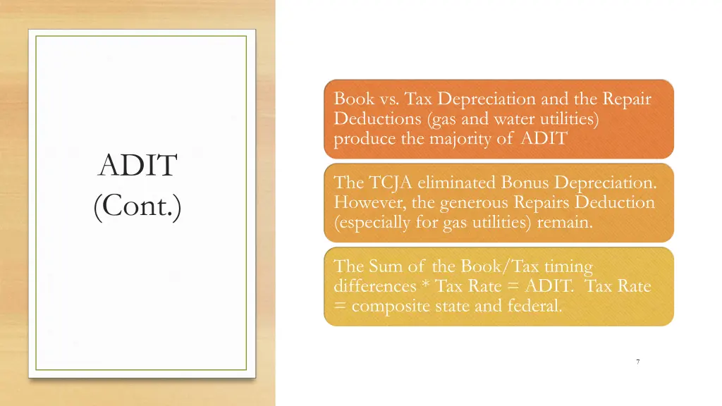 book vs tax depreciation and the repair