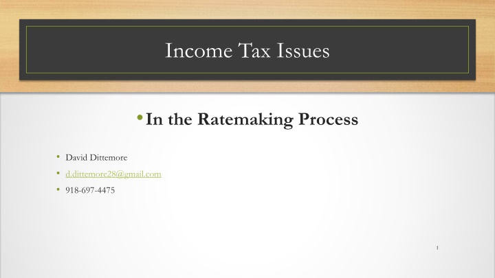 income tax issues