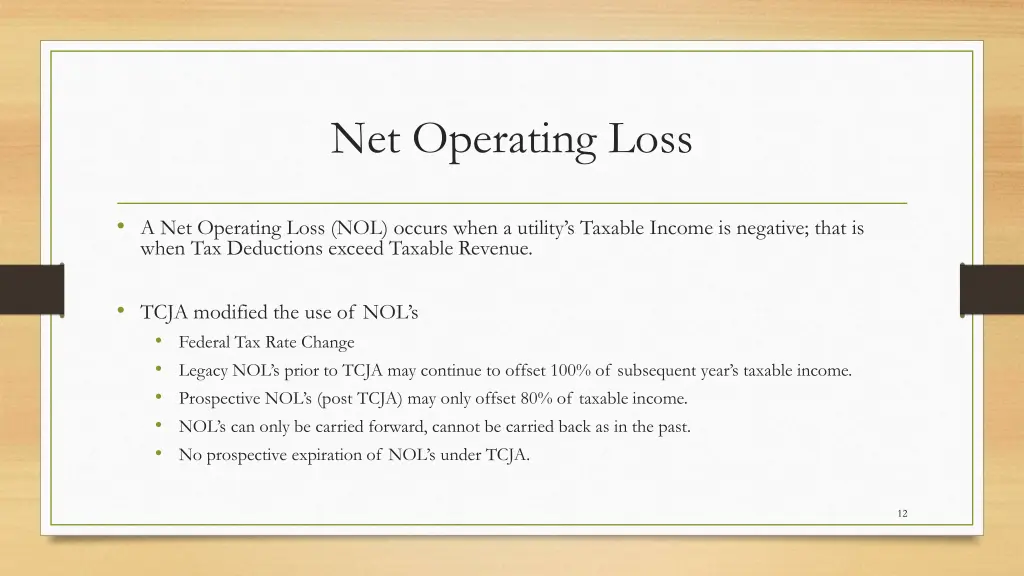 net operating loss