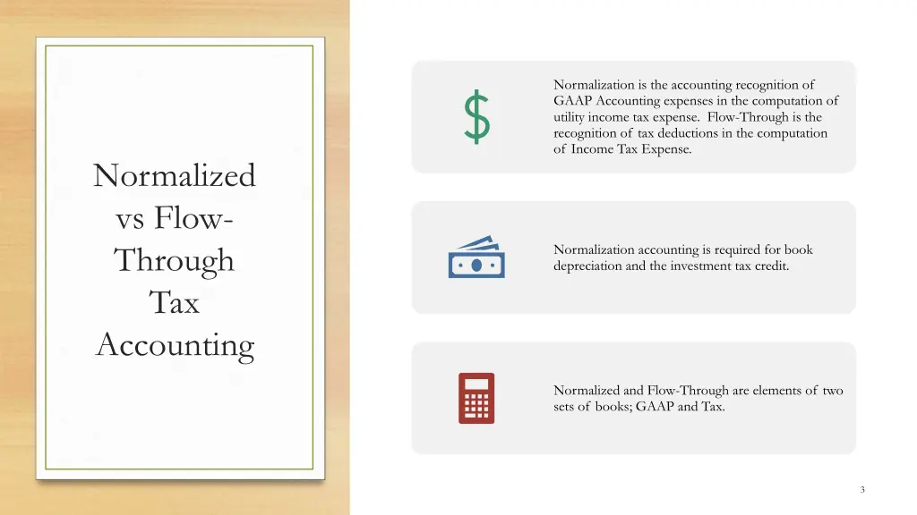 normalization is the accounting recognition