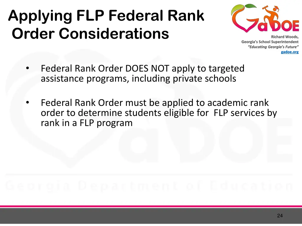 applying flp federal rank order considerations 2