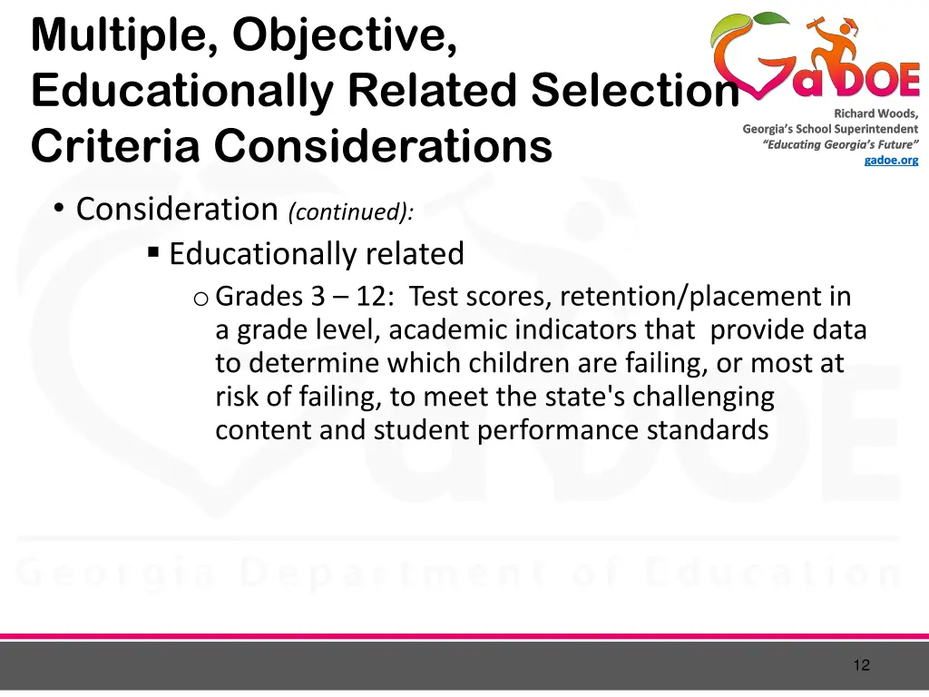 multiple objective educationally related 3