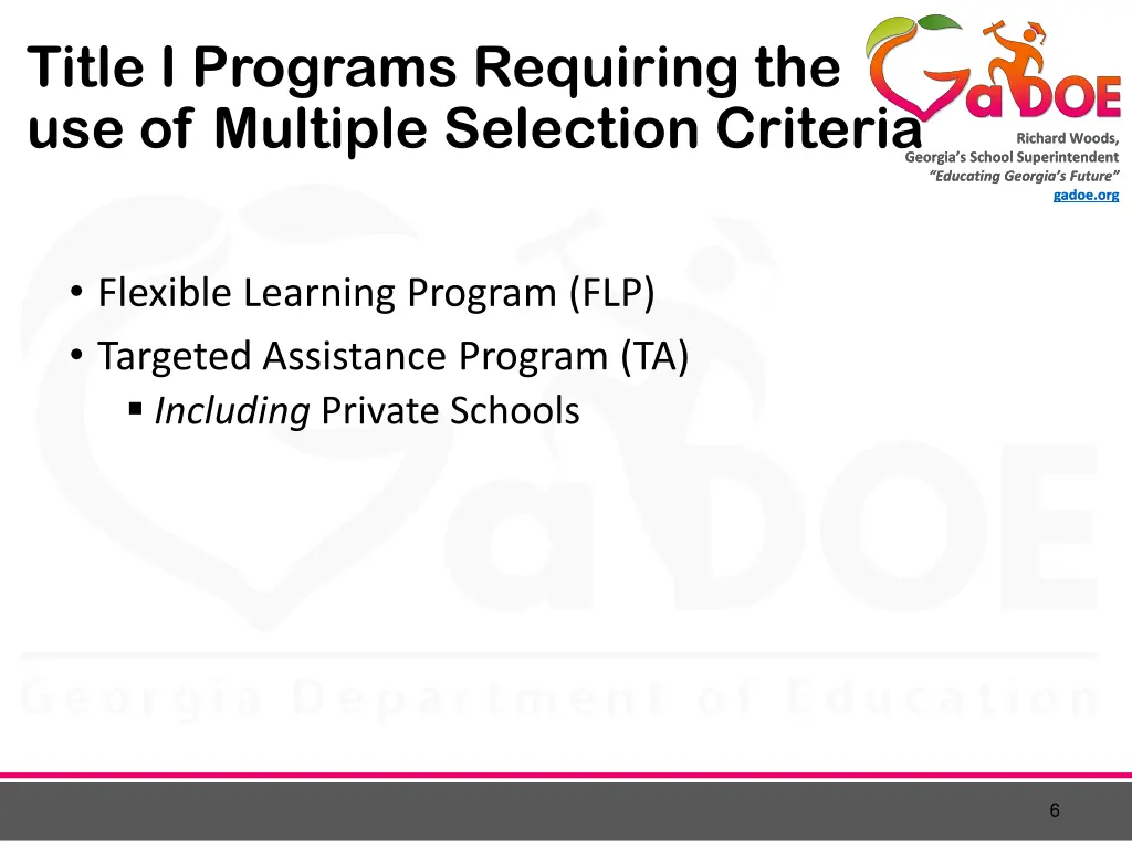 title i programs requiring the use of multiple