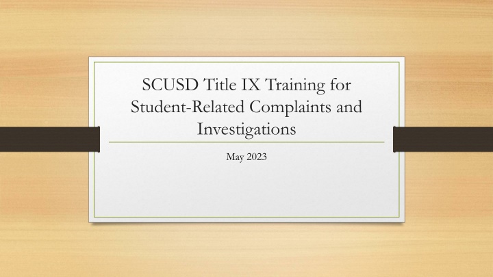 scusd title ix training for student related