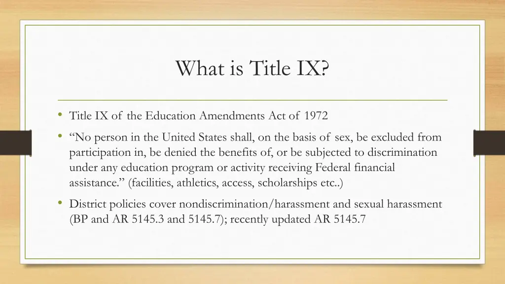 what is title ix