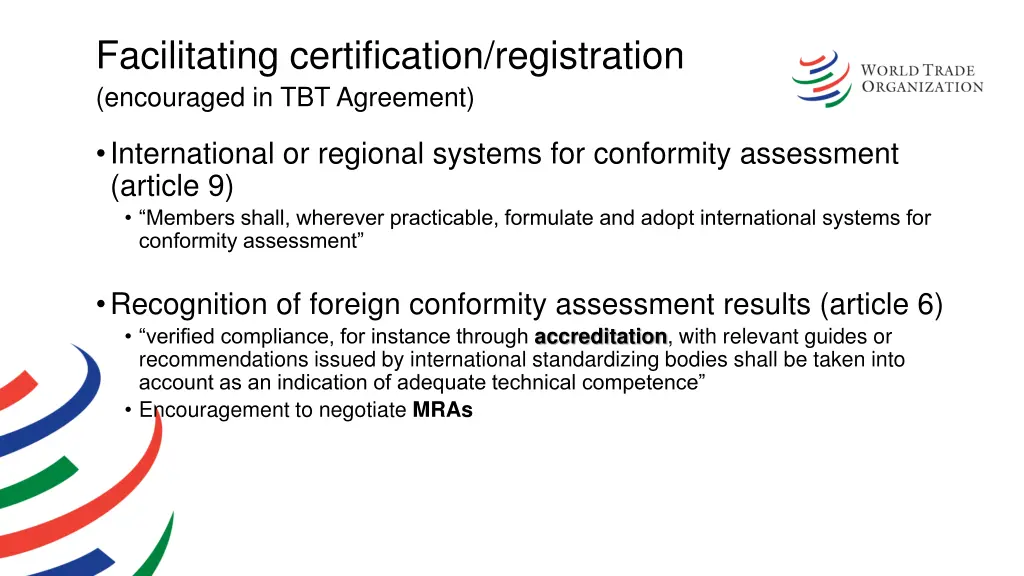 facilitating certification registration