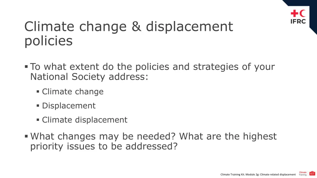 climate change displacement policies