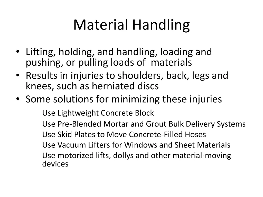 material handling