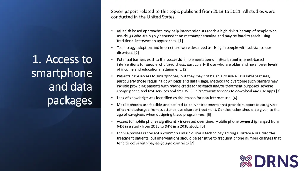 seven papers related to this topic published from